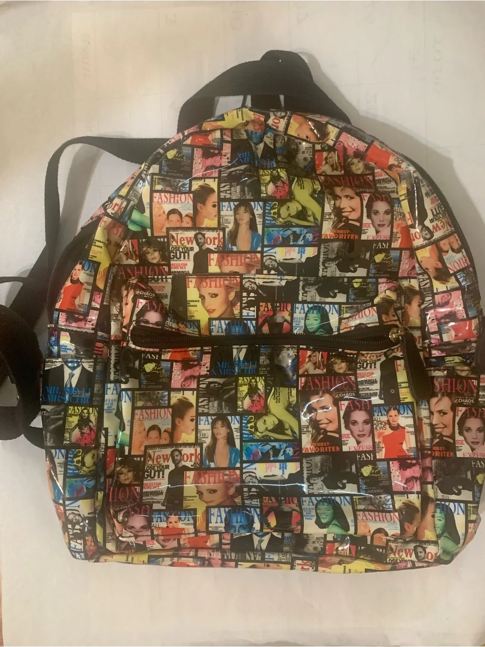 Obama/ Celebrity/ Magazine pictures Women’s Backpack w/ zipper pouch.